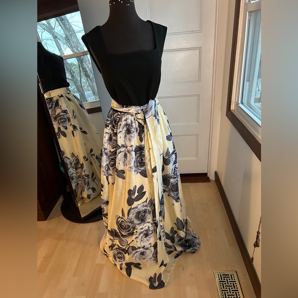 Floor length floral gown
